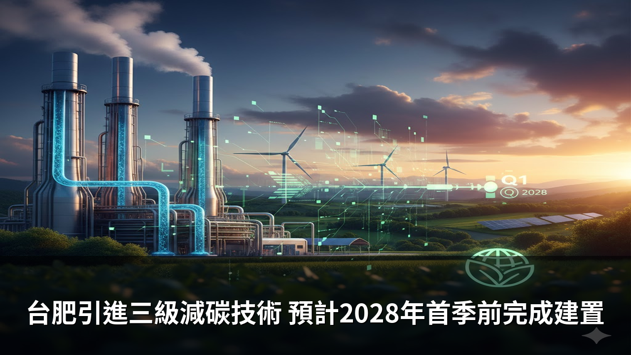 台肥引進三級減碳技術 預計2028年首季前完成建置