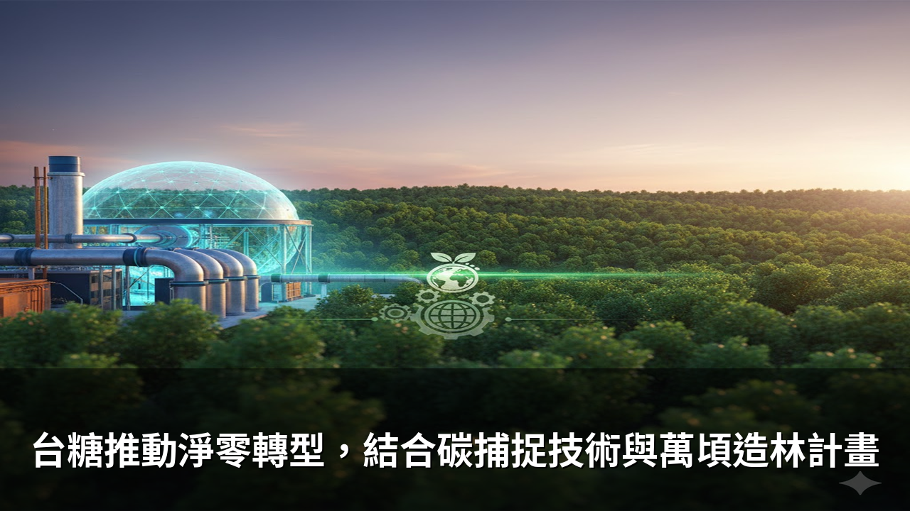 台糖推動淨零轉型，結合碳捕捉技術與萬頃造林計畫