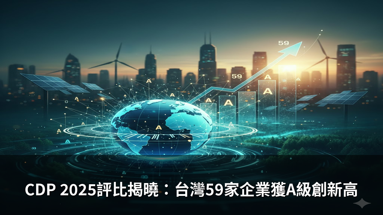 CDP 2025評比揭曉：台灣59家企業獲A級創新高