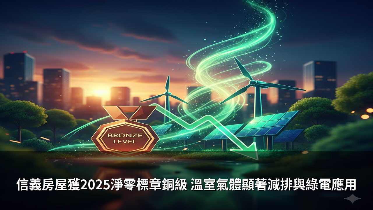 信義房屋獲2025淨零標章銅級 溫室氣體顯著減排與綠電應用