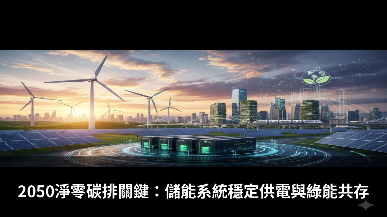 2050淨零碳排關鍵：儲能系統穩定供電與綠能共存