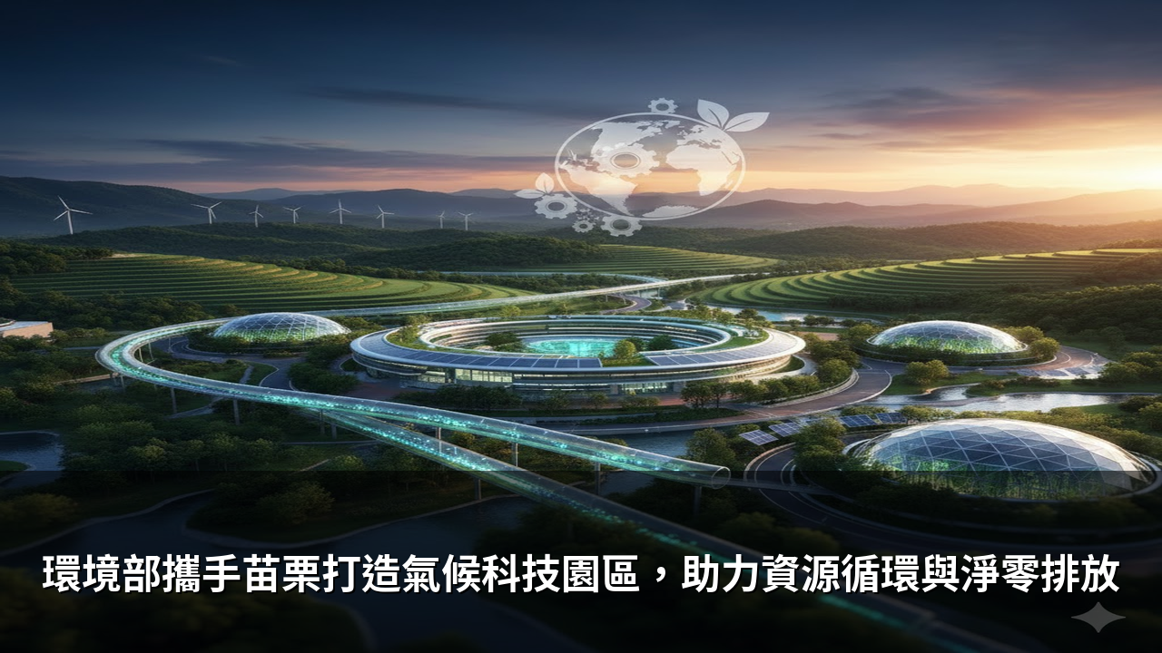 環境部攜手苗栗打造氣候科技園區，助力資源循環與淨零排放
