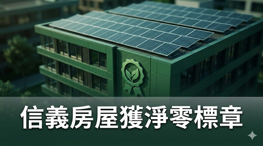 信義房屋獲淨零標章 綠電占比突破兩成展現減碳成效