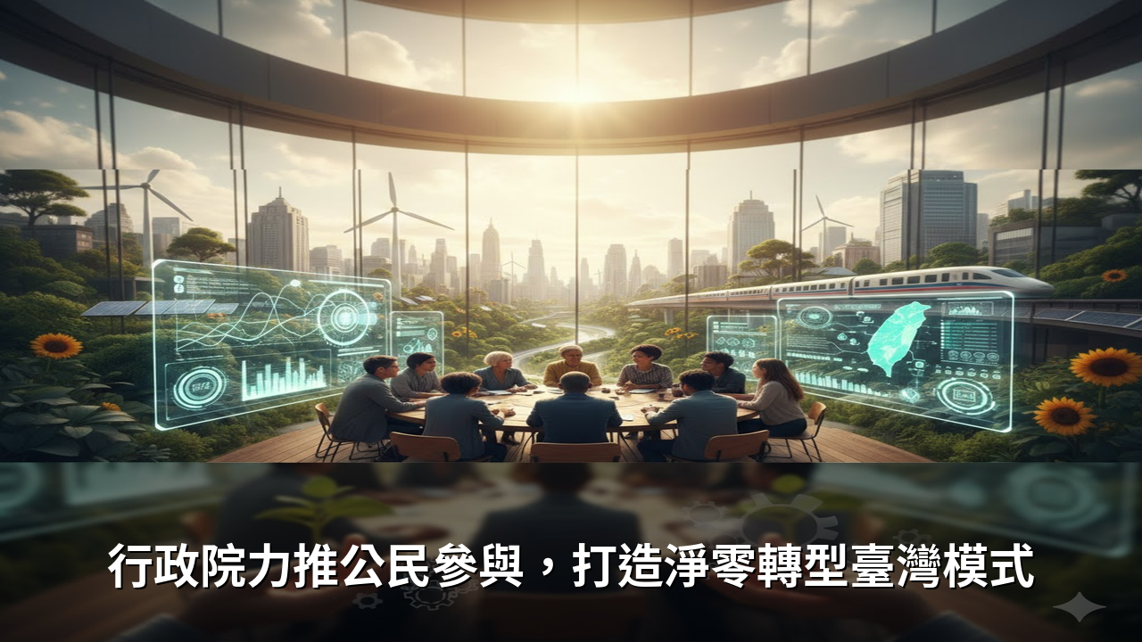 行政院力推公民參與，打造淨零轉型臺灣模式