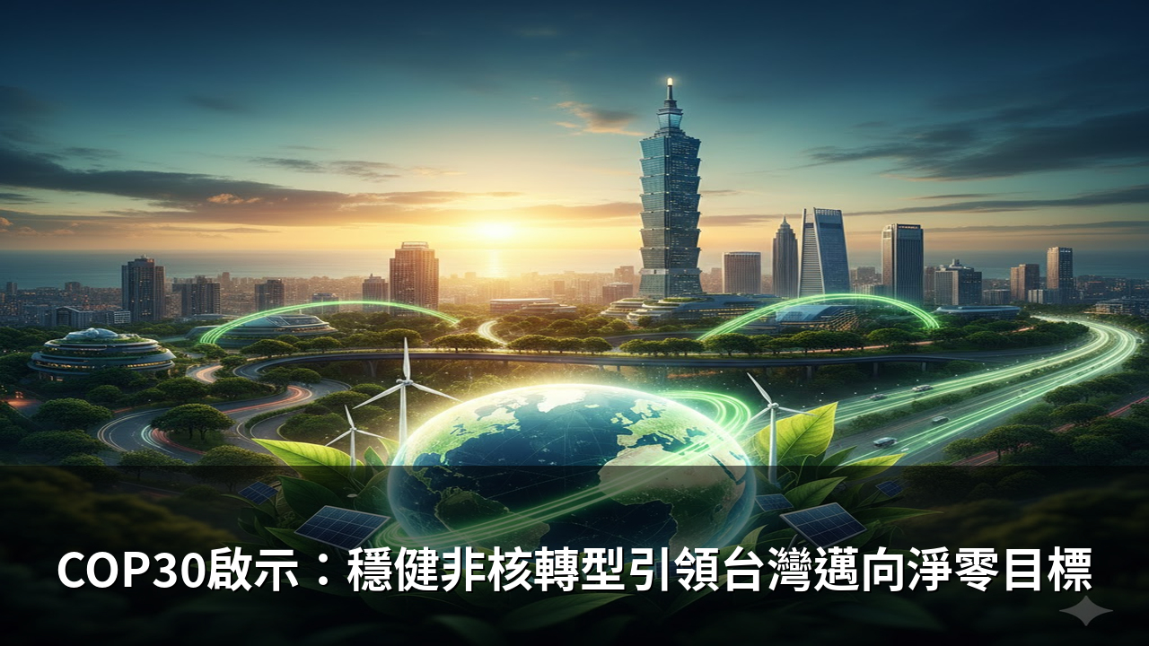COP30啟示：穩健非核轉型引領台灣邁向淨零目標