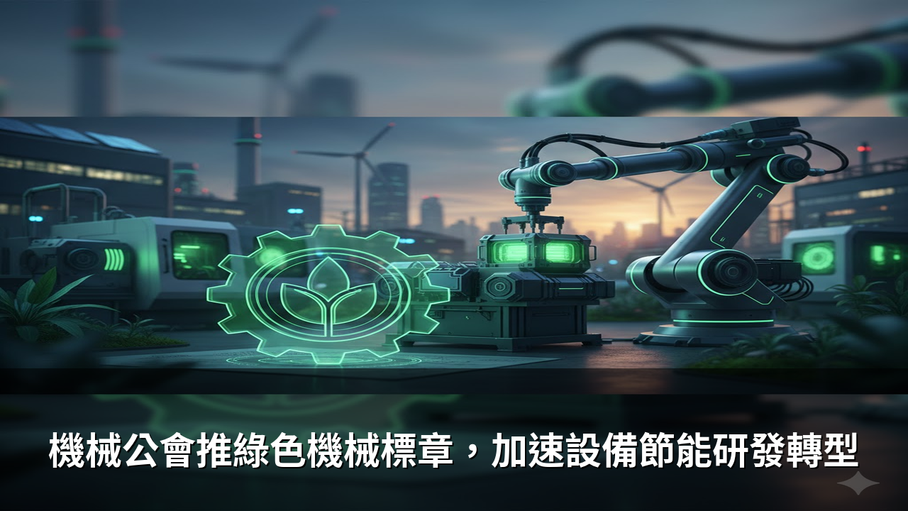 機械公會推綠色機械標章，加速設備節能研發轉型