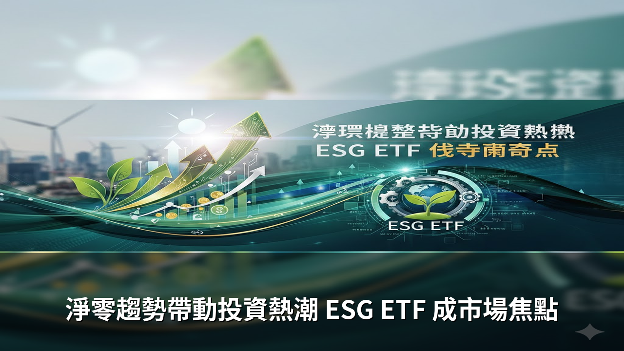 淨零趨勢帶動投資熱潮 ESG ETF 成市場焦點