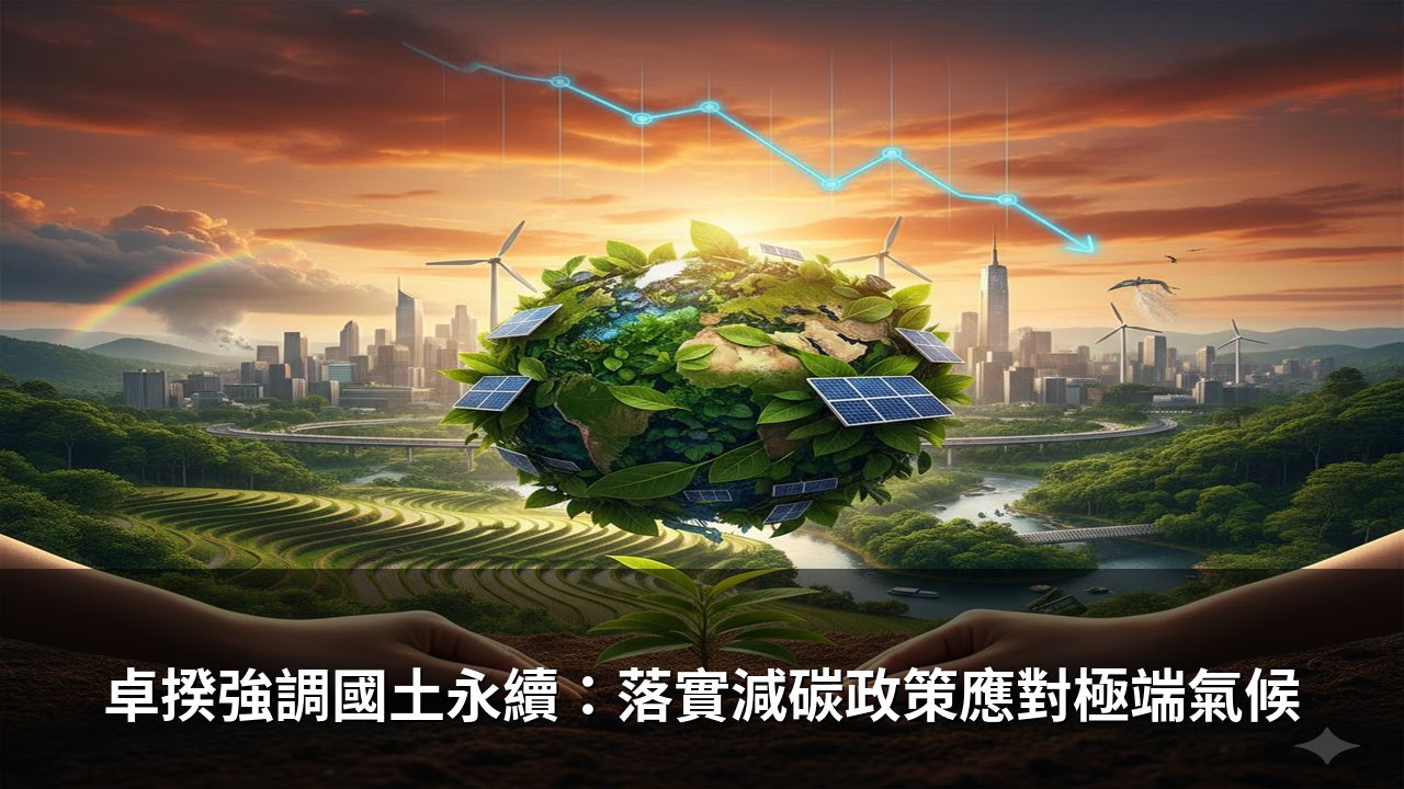 卓揆強調國土永續：落實減碳政策應對極端氣候