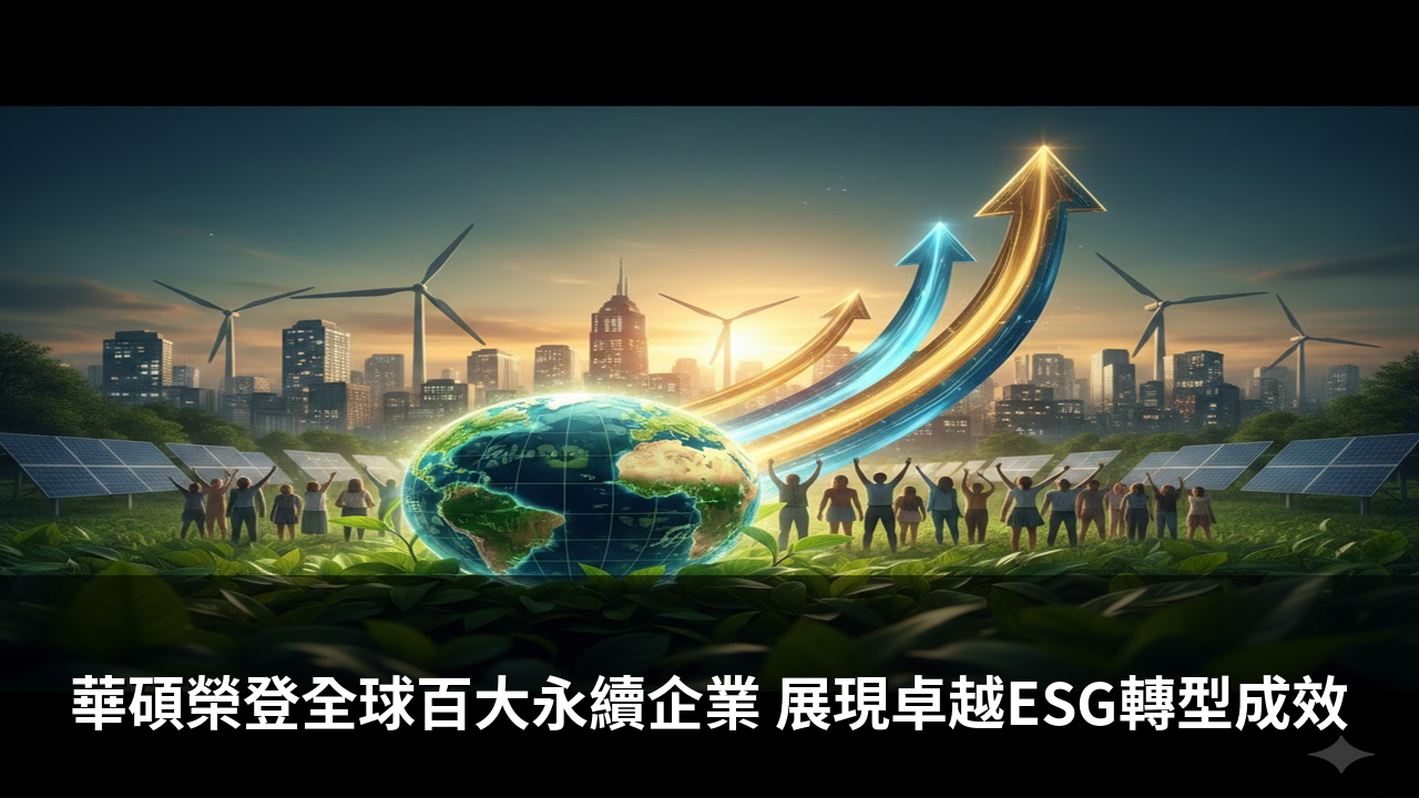 華碩榮登全球百大永續企業 展現卓越ESG轉型成效