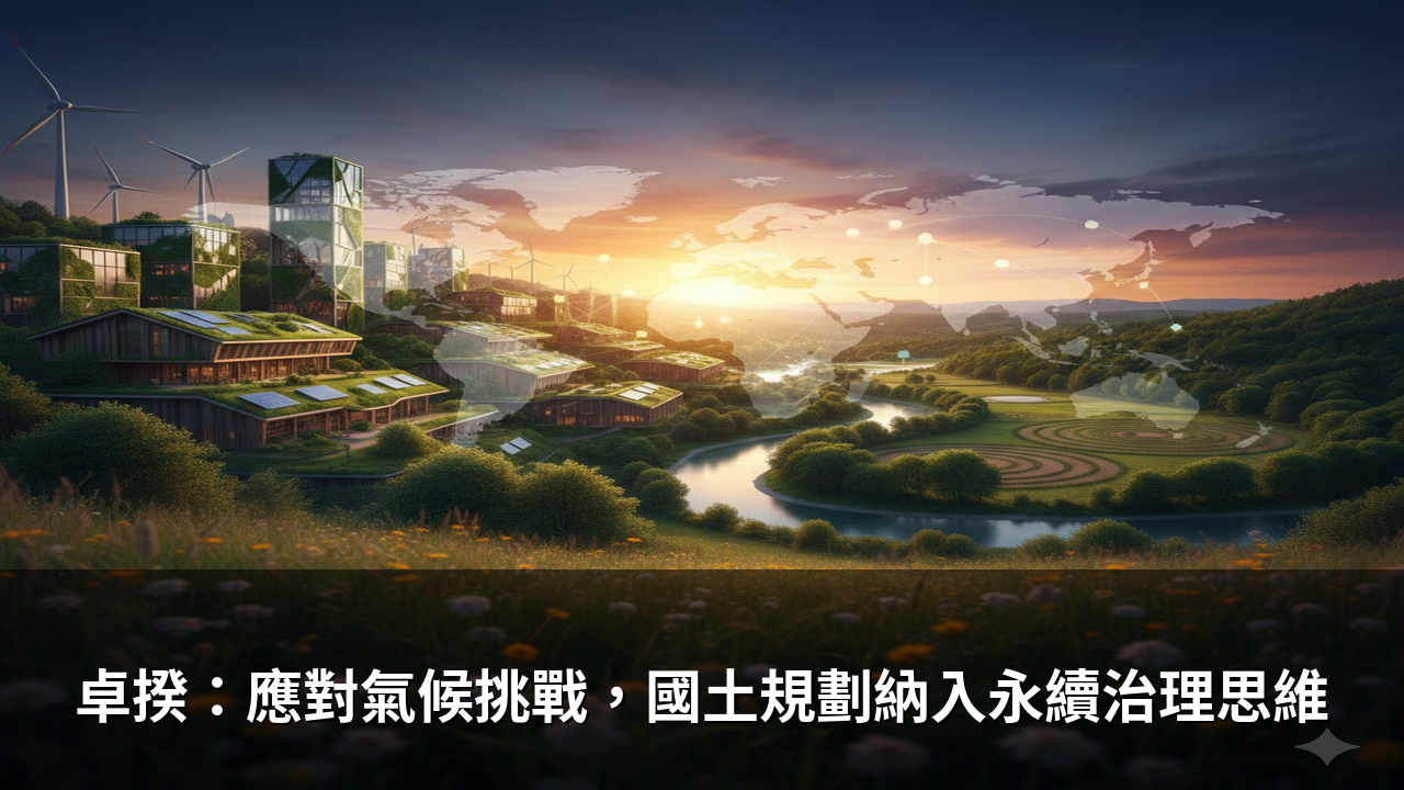 卓揆：應對氣候挑戰，國土規劃納入永續治理思維