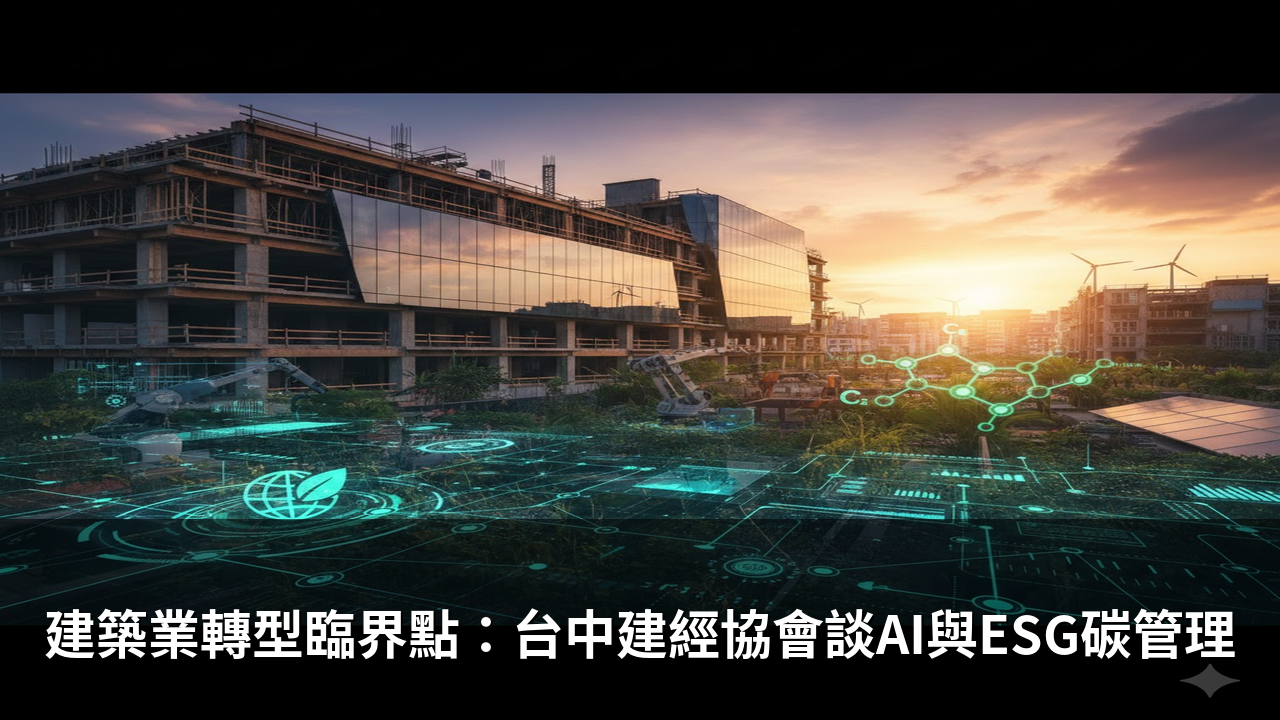 建築業轉型臨界點：台中建經協會談AI與ESG碳管理