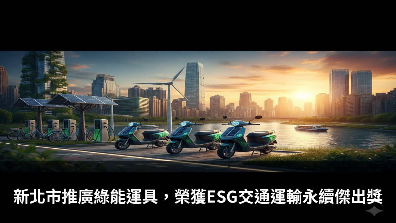 新北市推廣綠能運具，榮獲ESG交通運輸永續傑出獎