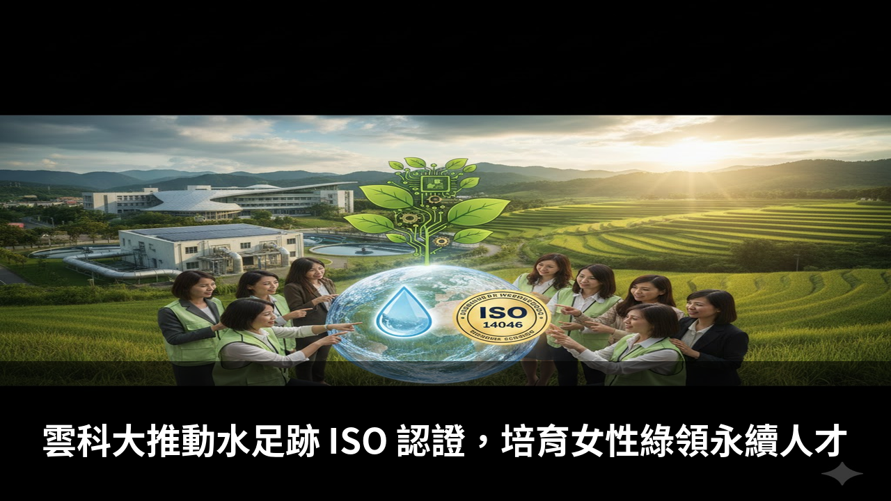 雲科大推動水足跡 ISO 認證，培育女性綠領永續人才