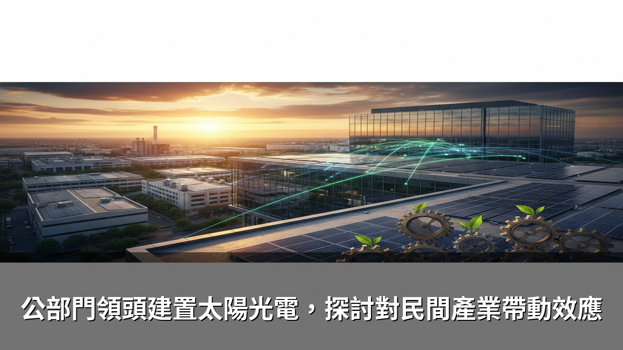 公部門領頭建置太陽光電，探討對民間產業帶動效應