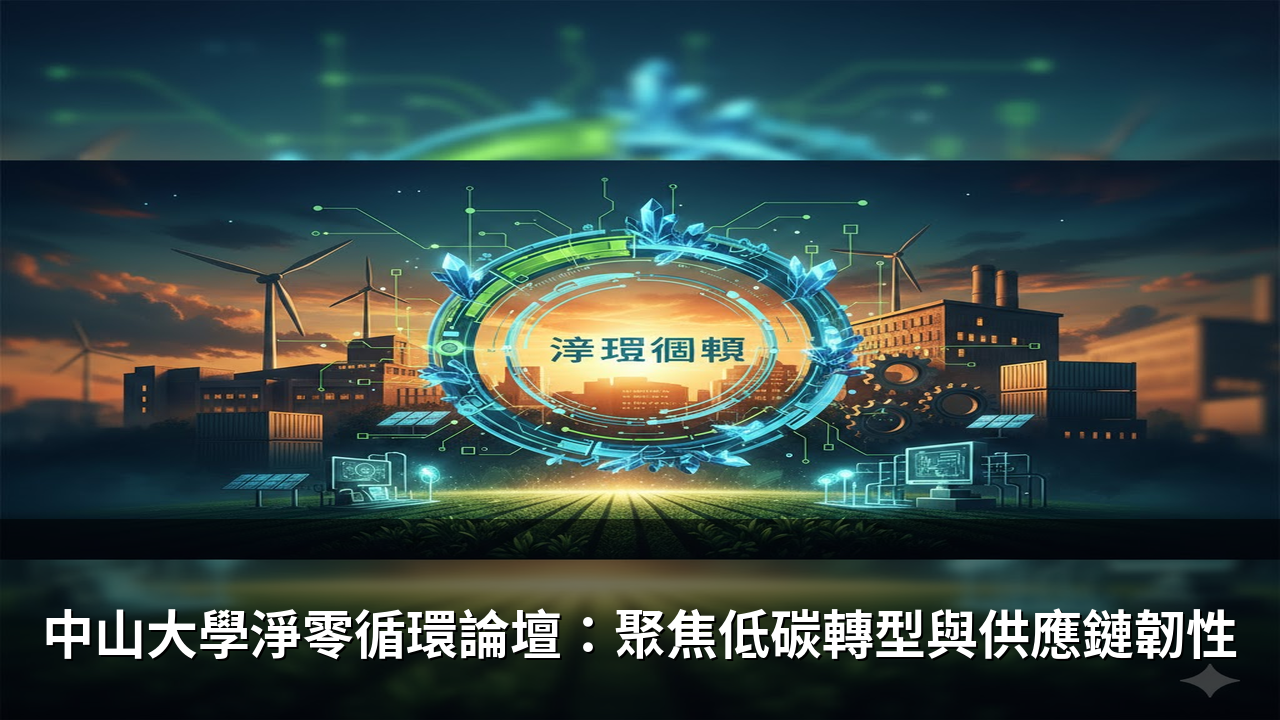 中山大學淨零循環論壇：聚焦低碳轉型與供應鏈韌性