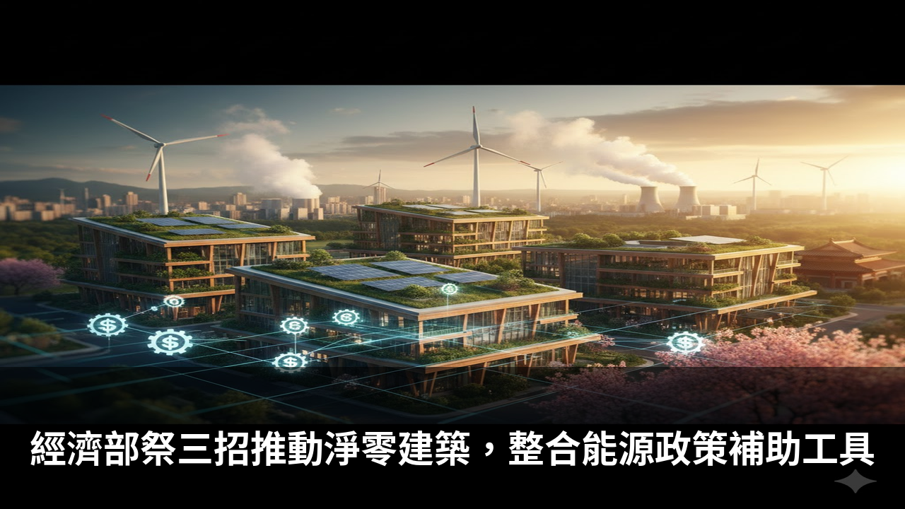 經濟部祭三招推動淨零建築，整合能源政策補助工具