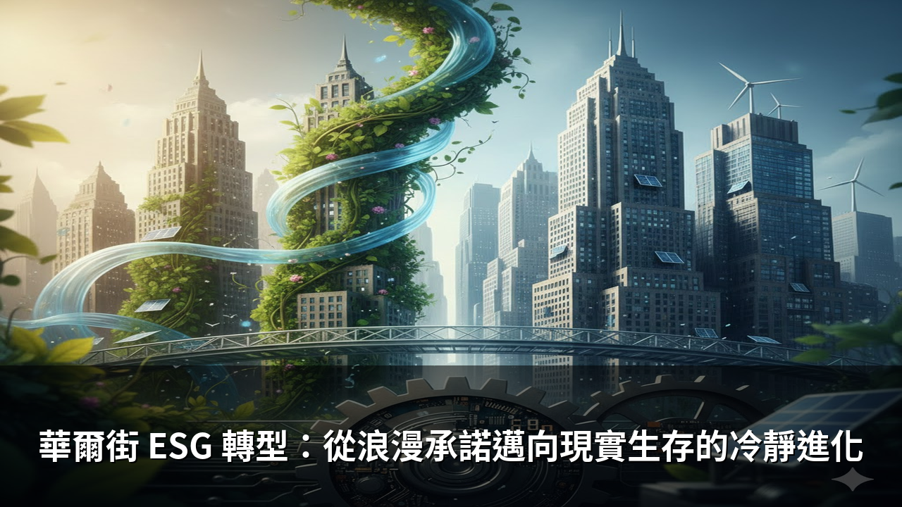 華爾街 ESG 轉型：從浪漫承諾邁向現實生存的冷靜進化