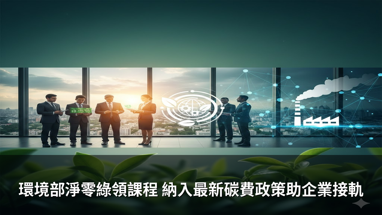環境部淨零綠領課程 納入最新碳費政策助企業接軌