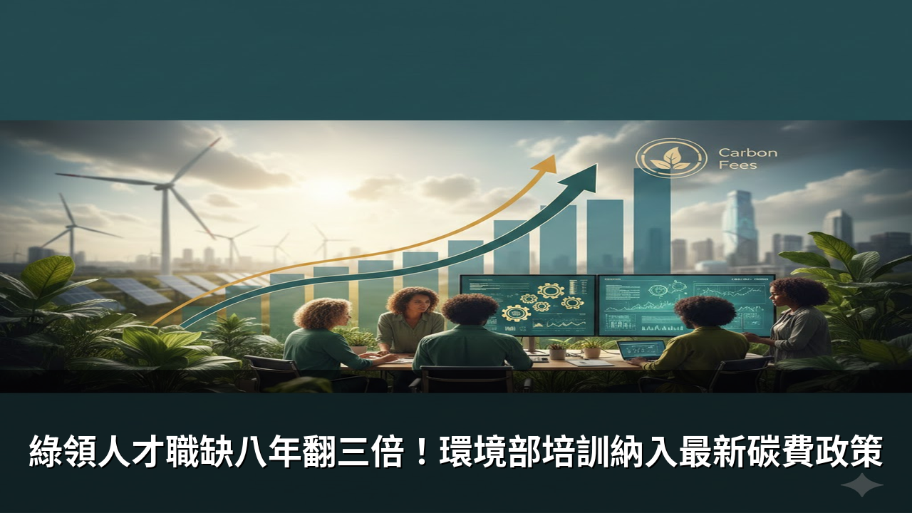 綠領人才職缺八年翻三倍！環境部培訓納入最新碳費政策