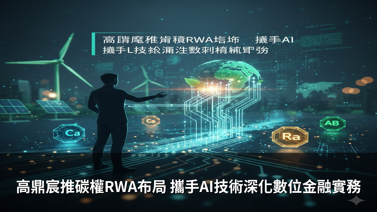 高鼎宸推碳權RWA布局 攜手AI技術深化數位金融實務