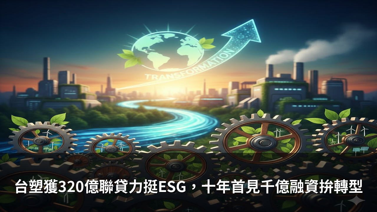 台塑獲320億聯貸力挺ESG，十年首見千億融資拚轉型