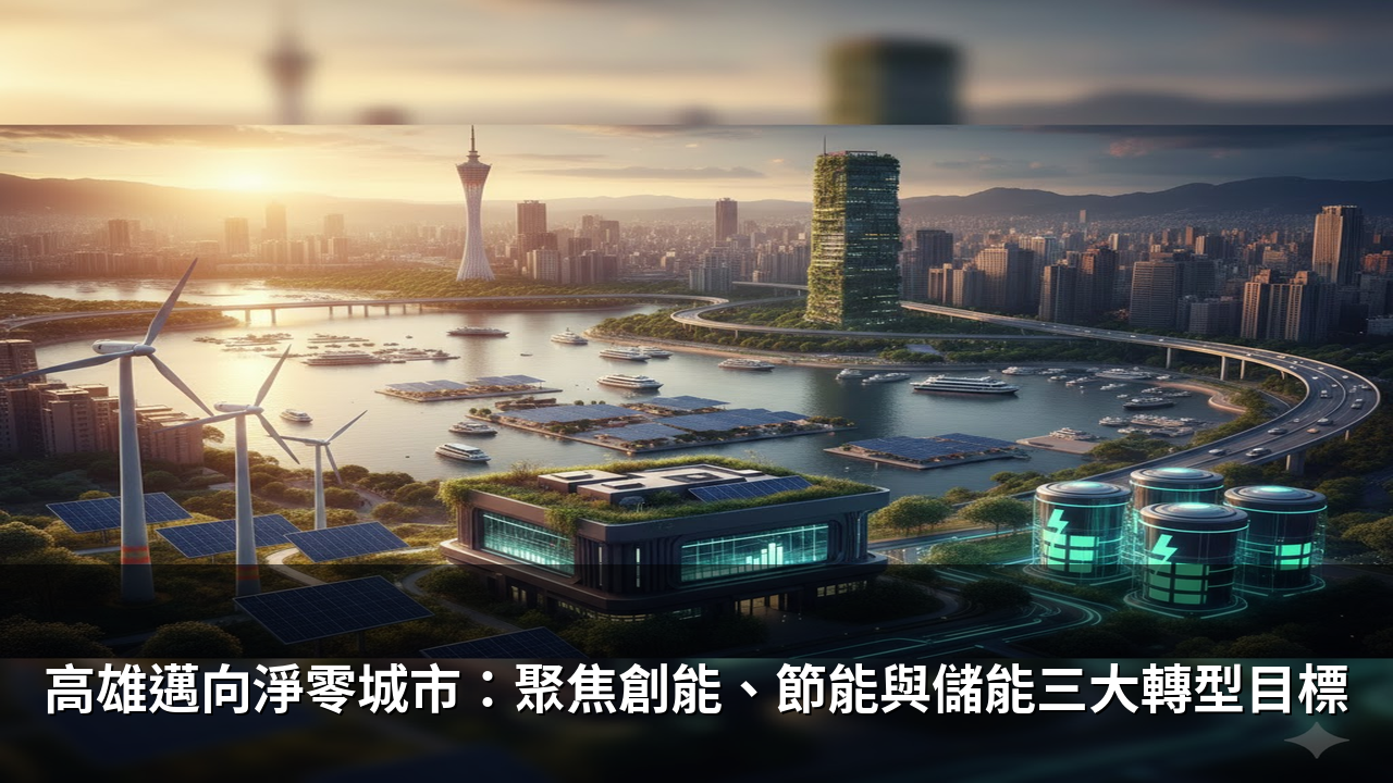 高雄邁向淨零城市：聚焦創能、節能與儲能三大轉型目標