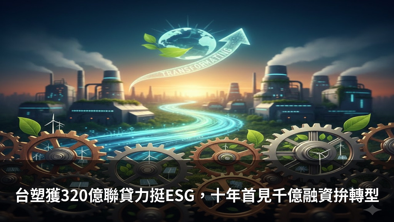 台塑獲320億聯貸力挺ESG，十年首見千億融資拚轉型