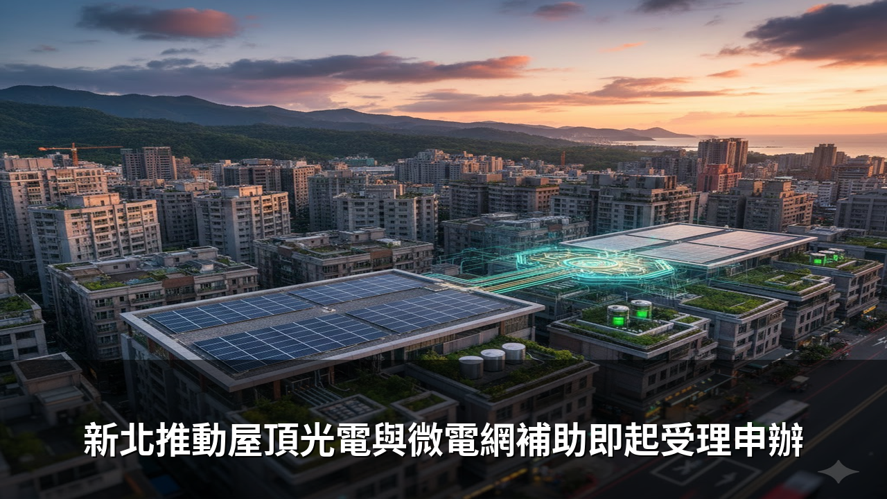 新北推動屋頂光電與微電網補助即起受理申辦