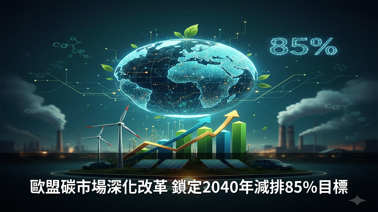 歐盟碳市場深化改革 鎖定2040年減排85%目標