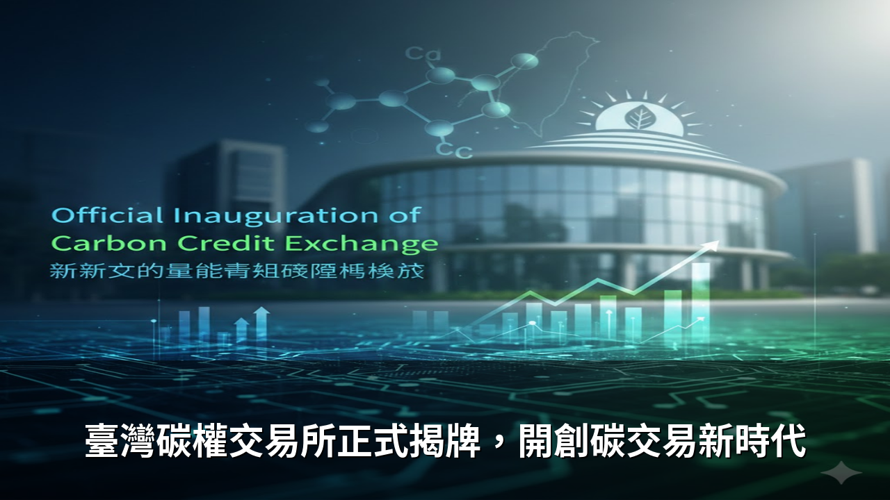 臺灣碳權交易所正式揭牌，開創碳交易新時代