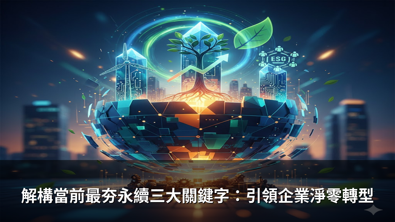 解構當前最夯永續三大關鍵字：引領企業淨零轉型