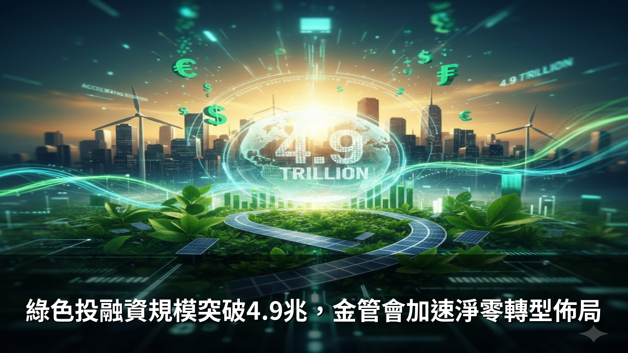 綠色投融資規模突破4.9兆，金管會加速淨零轉型佈局