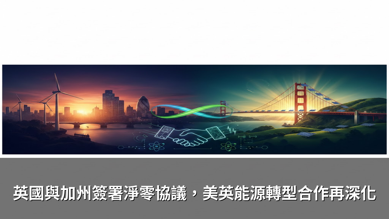 英國與加州簽署淨零協議，美英能源轉型合作再深化