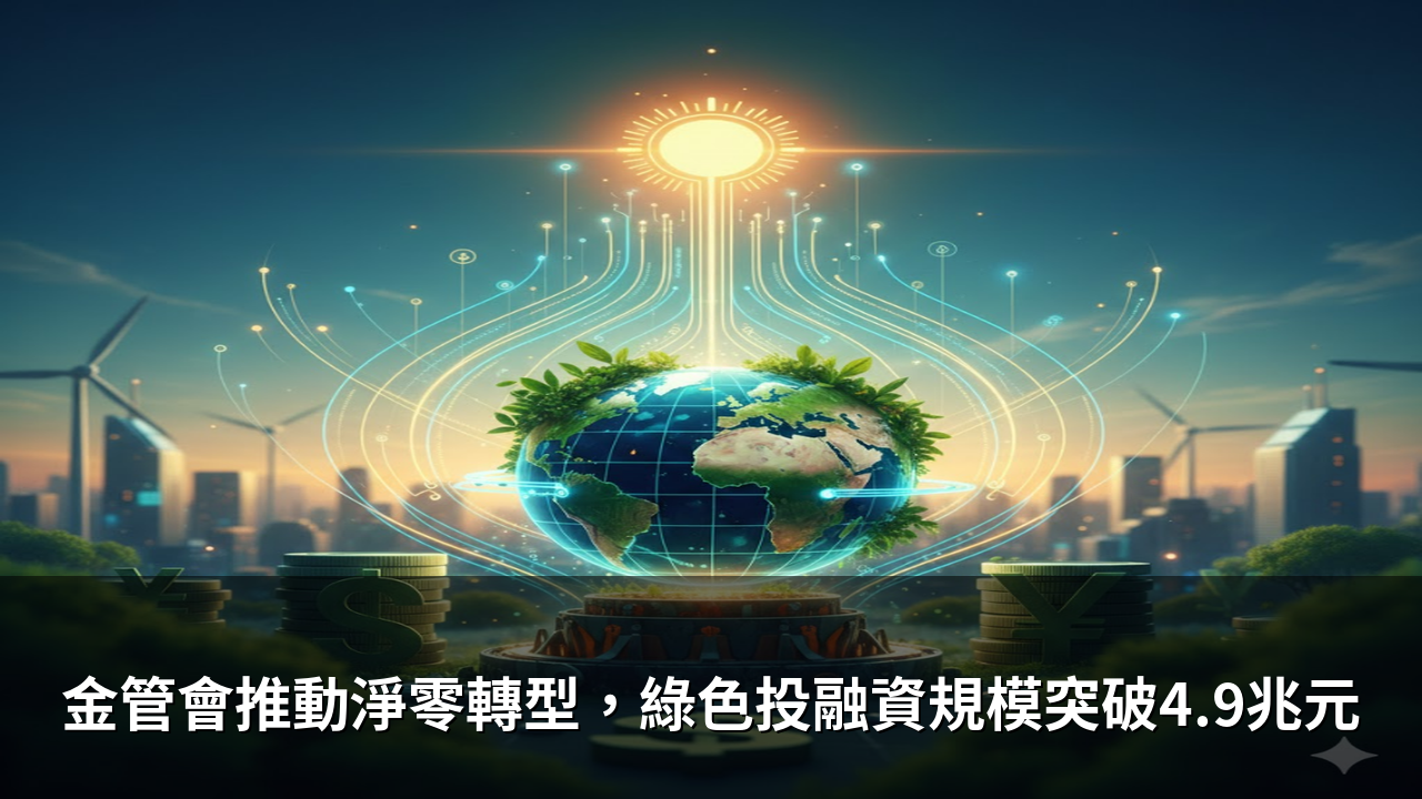 金管會推動淨零轉型，綠色投融資規模突破4.9兆元