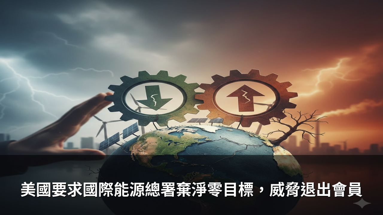 美國要求國際能源總署棄淨零目標，威脅退出會員