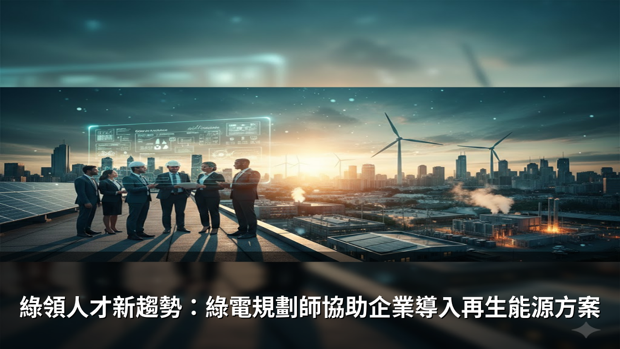 綠領人才新趨勢：綠電規劃師協助企業導入再生能源方案