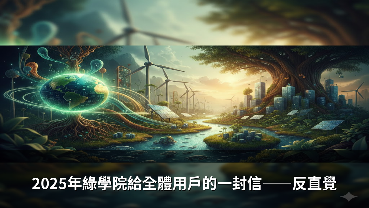 2025年綠學院給全體用戶的一封信——反直覺