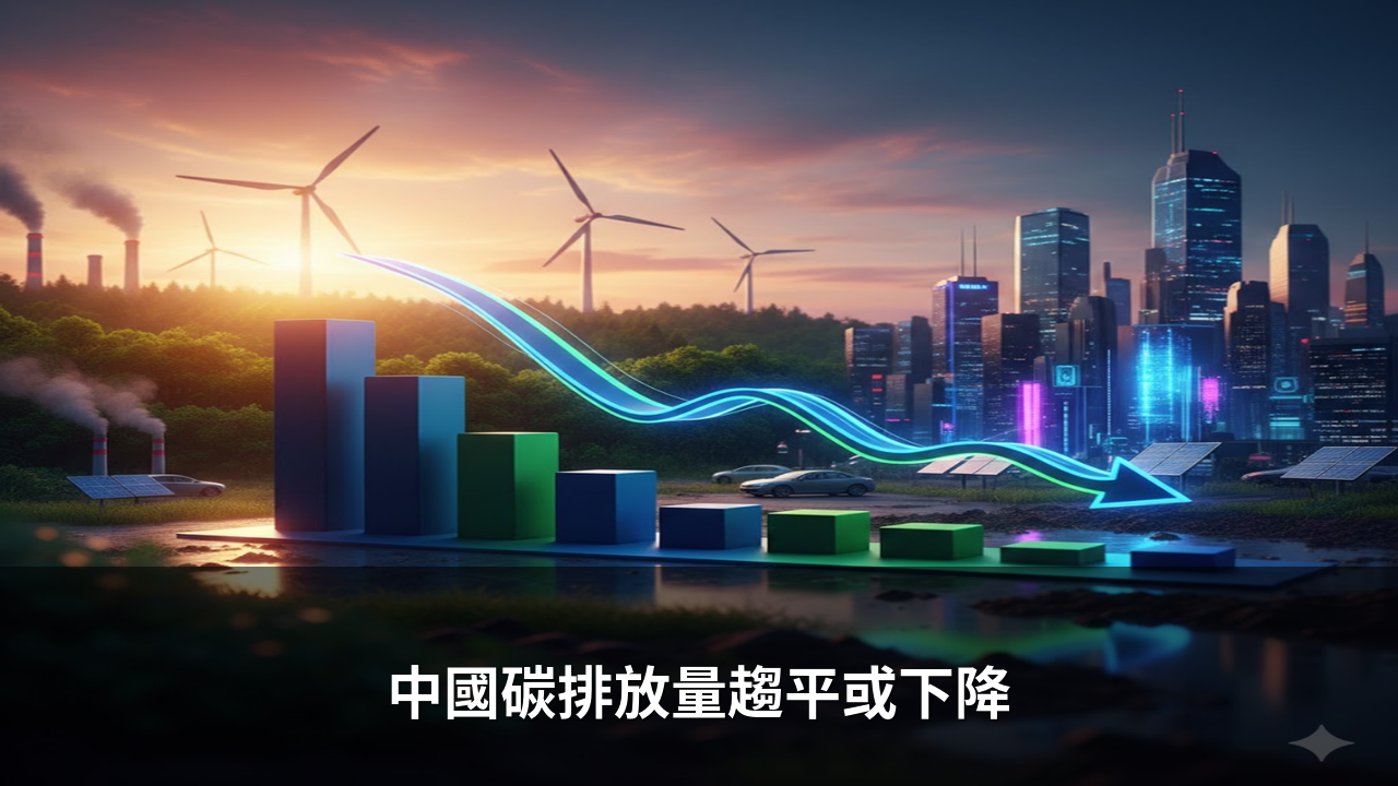 中國碳排放量趨平或下降