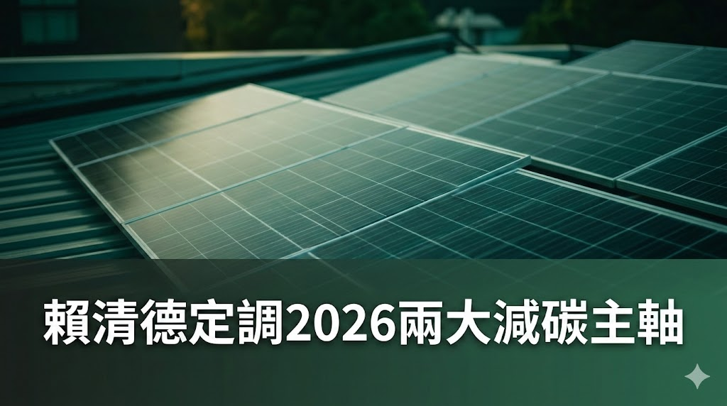 賴清德定調2026兩大減碳主軸