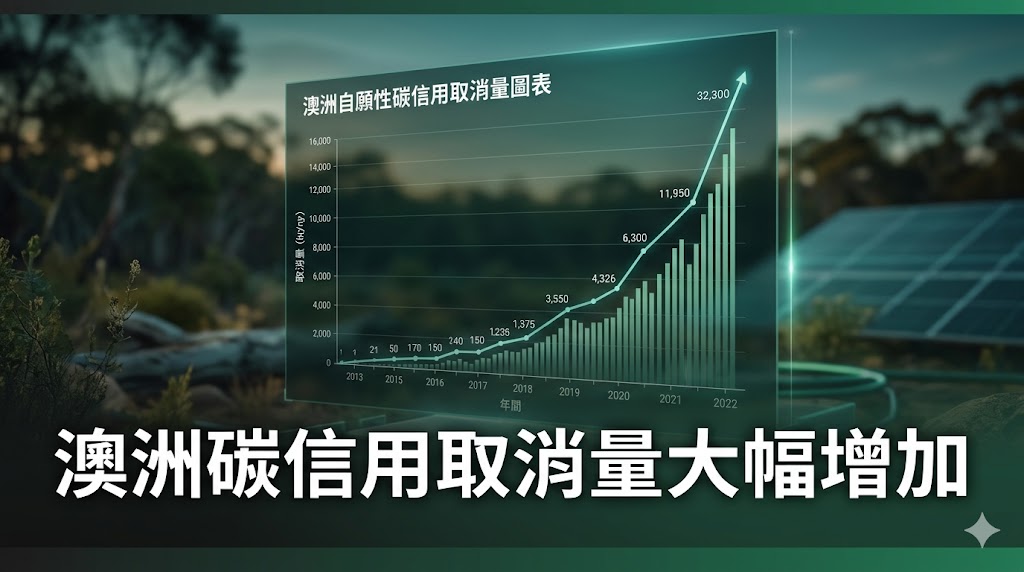 澳洲自願性碳信用取消量大幅增加