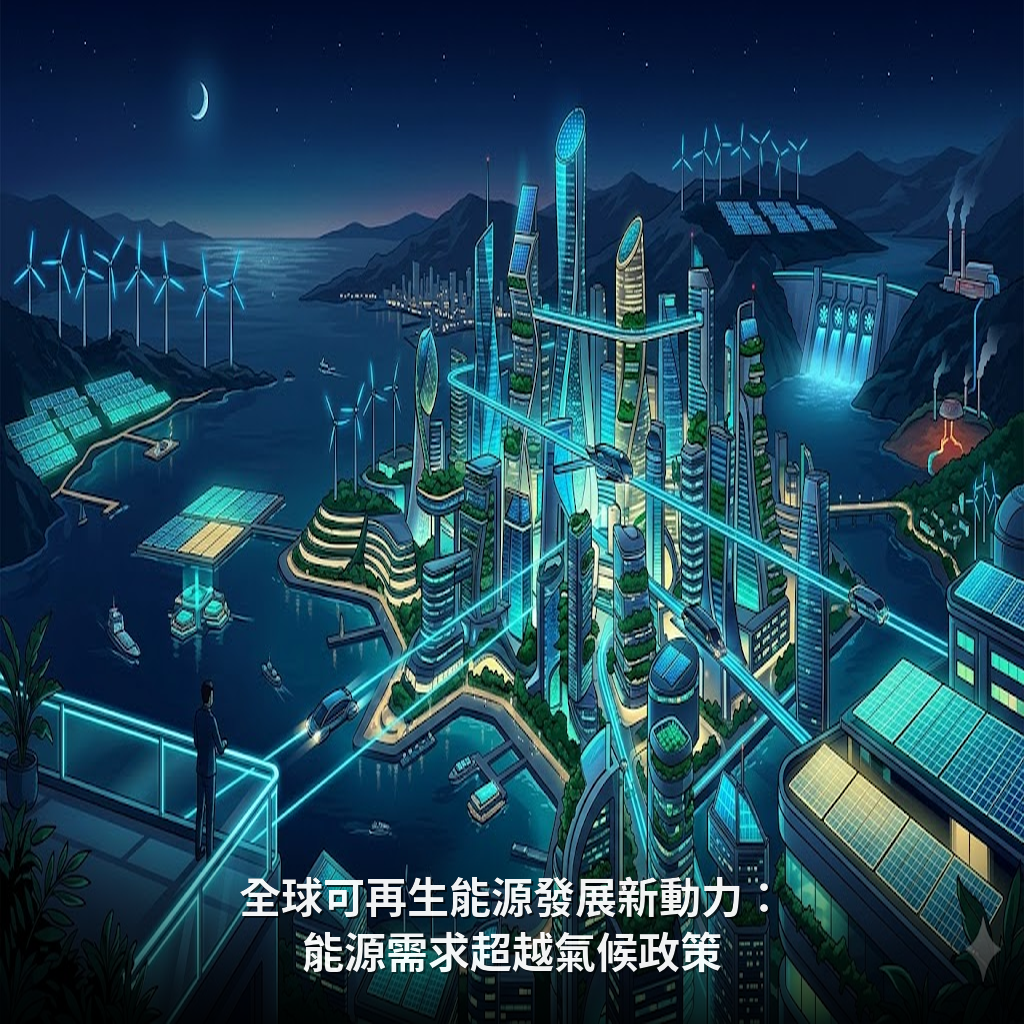 全球可再生能源發展新動力：能源需求超越氣候政策