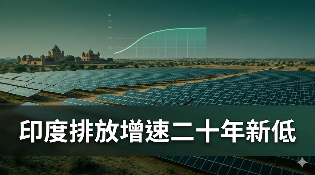 印度 2025 年二氧化碳排放增速創二十年新低，全球能源轉型展現新指標