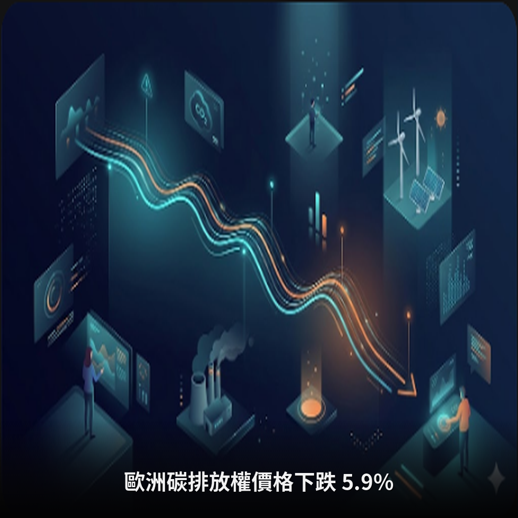 歐洲碳排放權價格下跌 5.9%