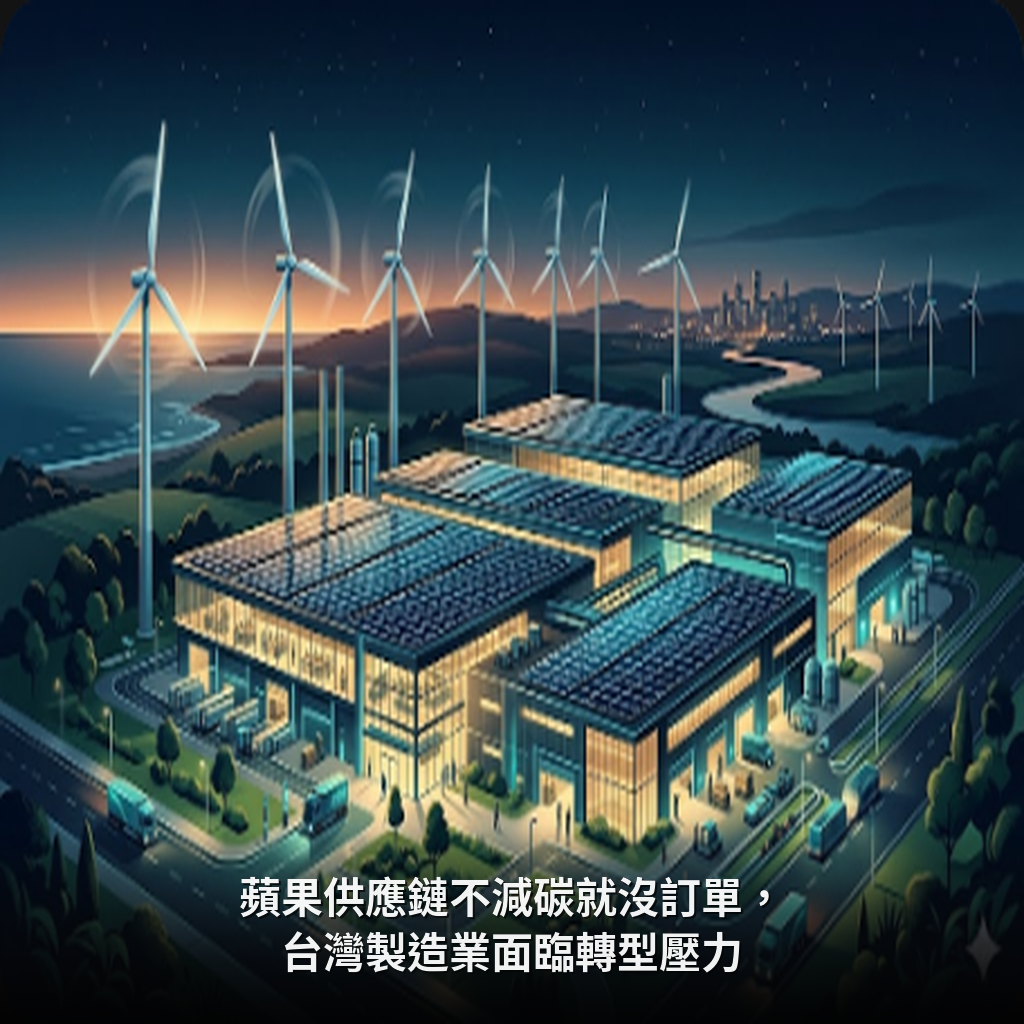 蘋果供應鏈不減碳就沒訂單，台灣製造業面臨轉型壓力