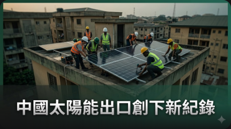 中國太陽能出口創下「巨大」紀錄