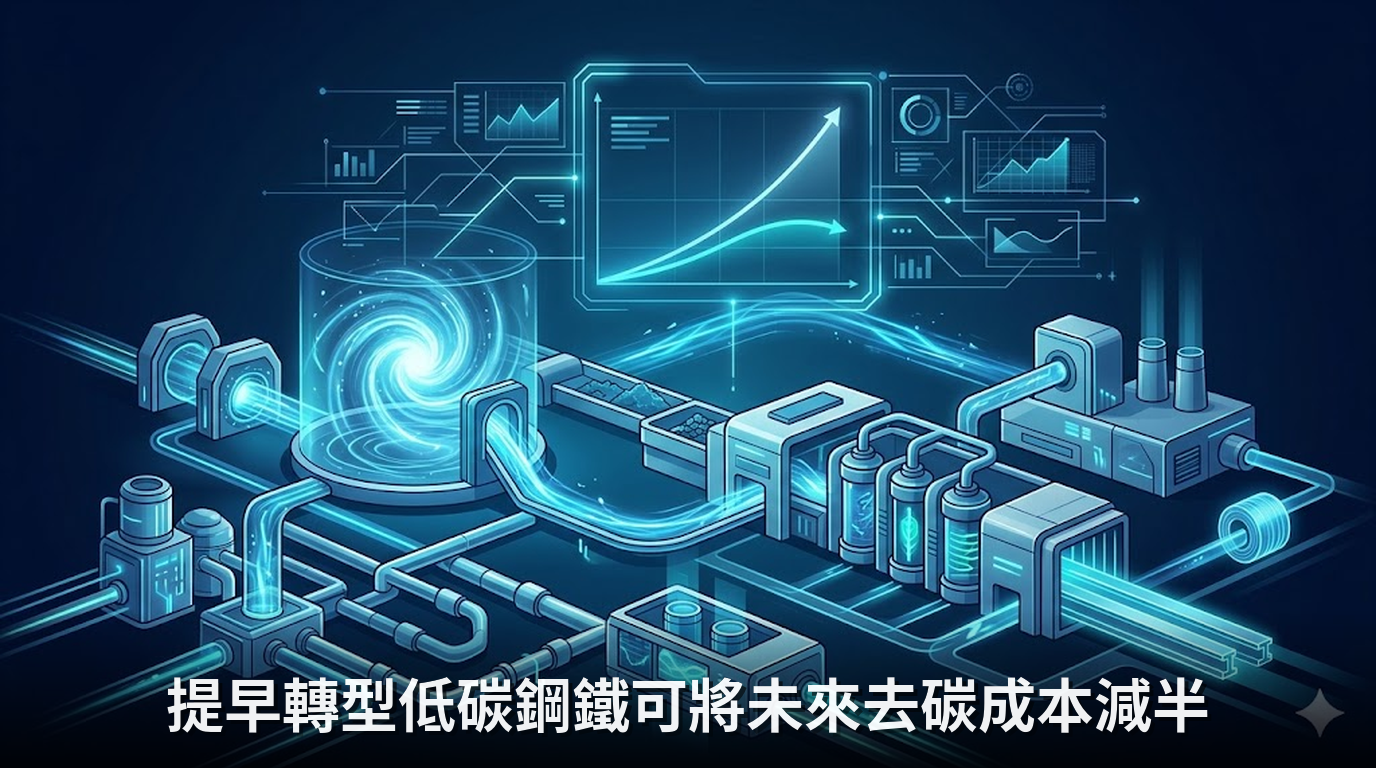 提早轉型低碳鋼鐵可將未來去碳成本減半