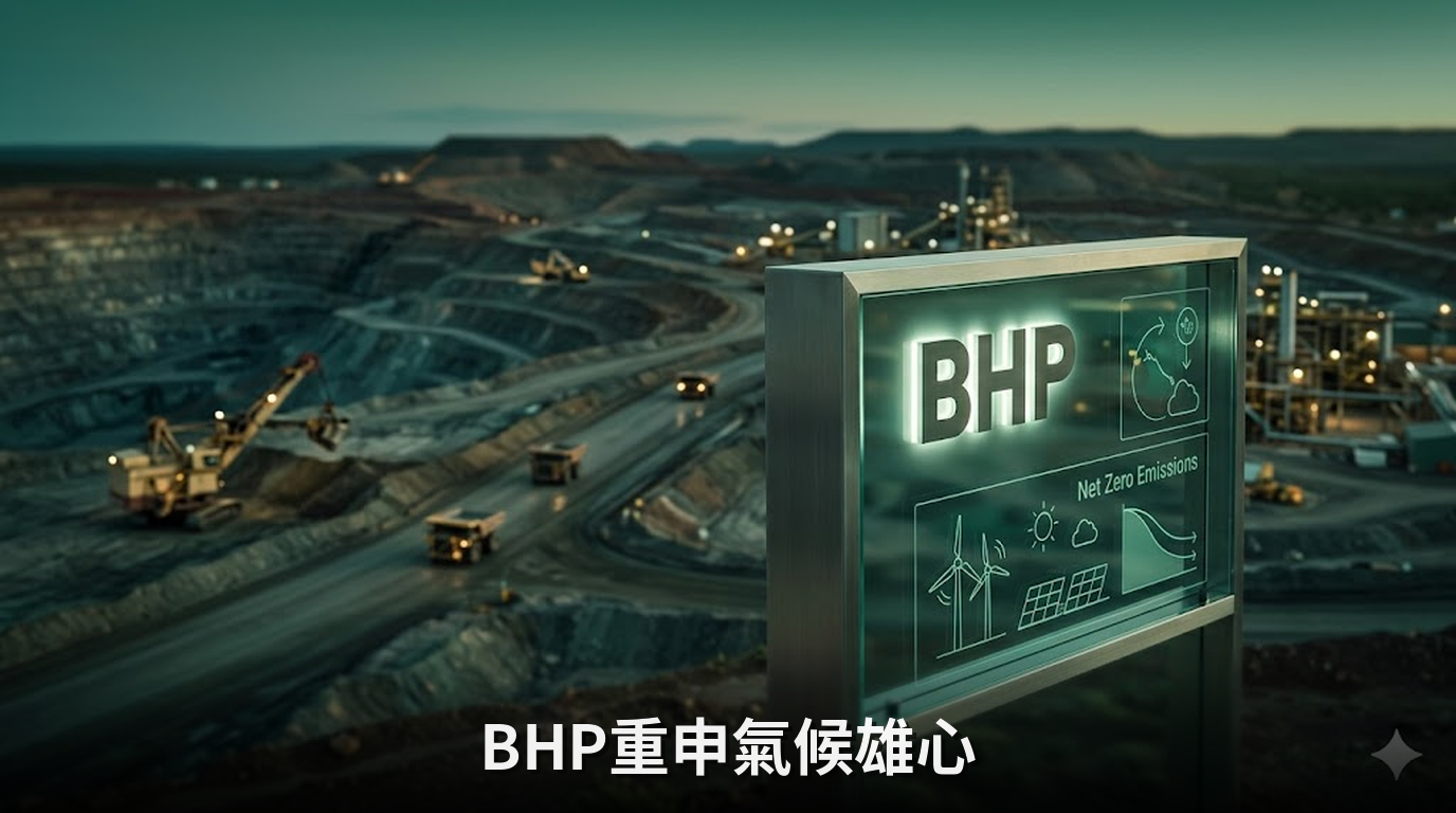 BHP重申氣候目標，推回棄淨零雄心的傳聞