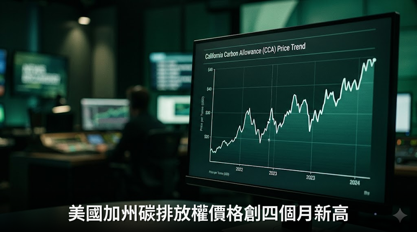 美國加州碳排放權價格創四個月新高