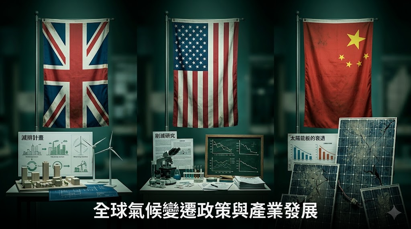 英國擬於2040年減少排放，美方削減海洋研究，中國太陽能產業衰退