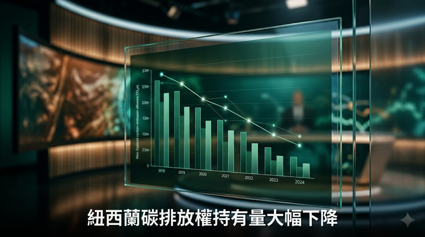 紐西蘭碳排放權持有量大幅下降